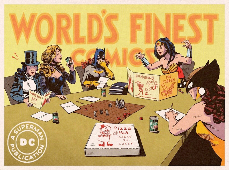 Illustration for article titled On their day off, DC superheroines play Dungeons & Dragons